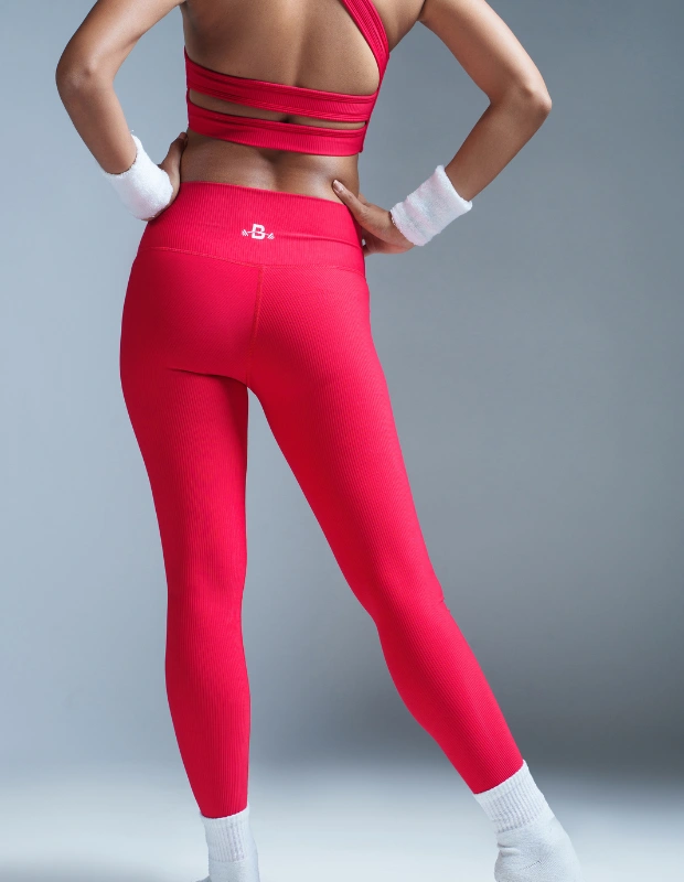 Poppy Red Wrap Waistband Leggings